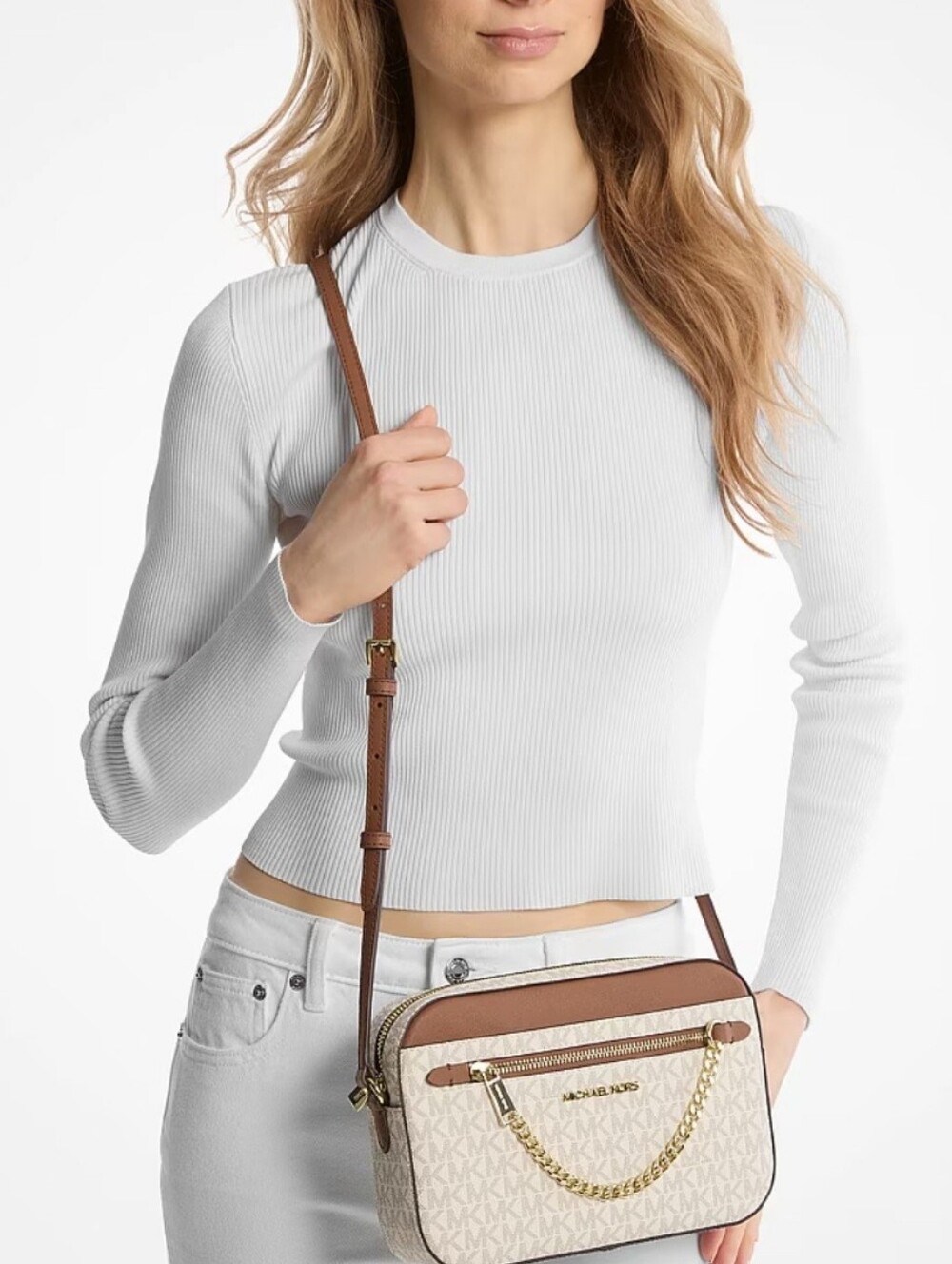 Michael Kors Jet Set Large Logo Crossbody Bag